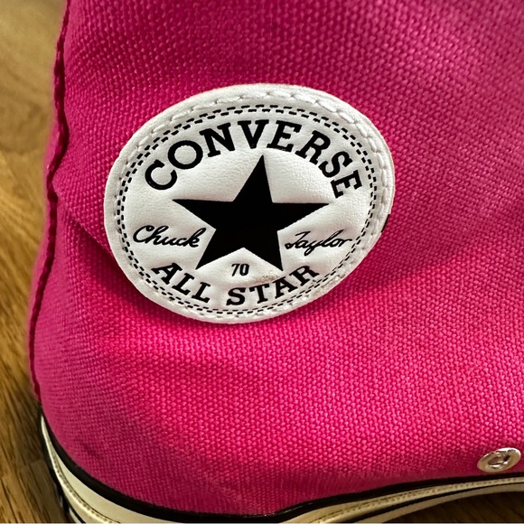 Converse Chuck Taylor High Top Hot Pink Canvas Sneakers Size 12 Barbiecore - Picture 6 of 12